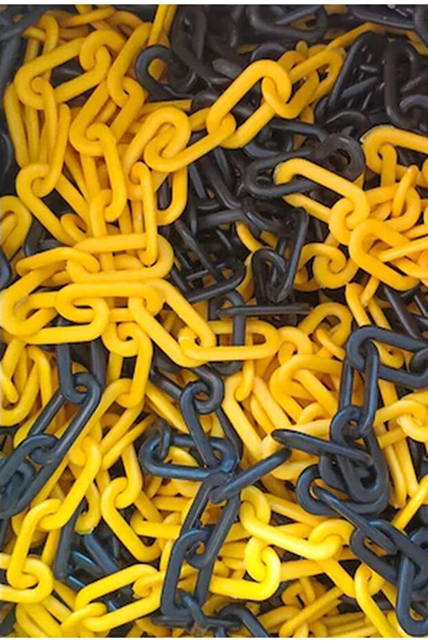8 mm Plastic Chain 10 Meters Yellow Black