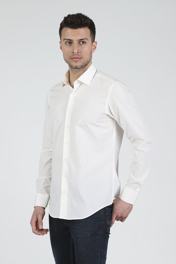 Slim Fit Uzun Kollu Erkek Gömlek 360-db17 - 3