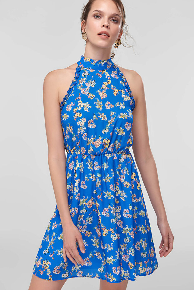 Mavi Floral Desenli Elbise TOFSS18LE0277 - 1