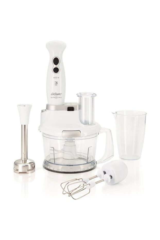 Ar1004 Soprano Max Multi Blender Set 1000 W, 5 Functions, 1500 ml Chopping Chamber, White