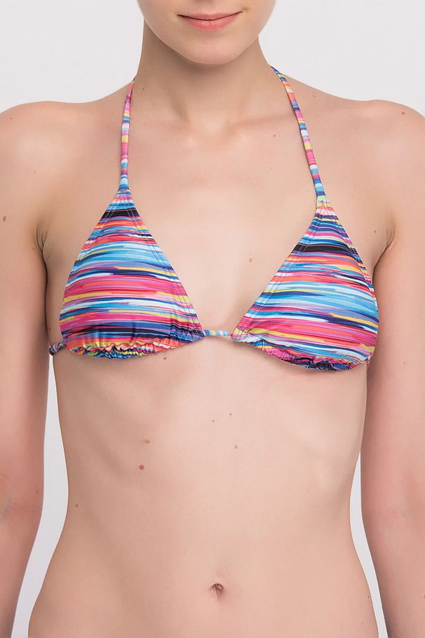 Kadın Desenli Üçgen Bikini Üstü CTFD102B28 - 1