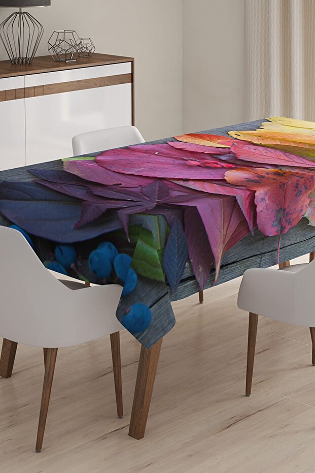 مفرش طاولة مطبوع رقمي ثلاثي الأبعاد بتصميم مخصص - 120 × 140 سم