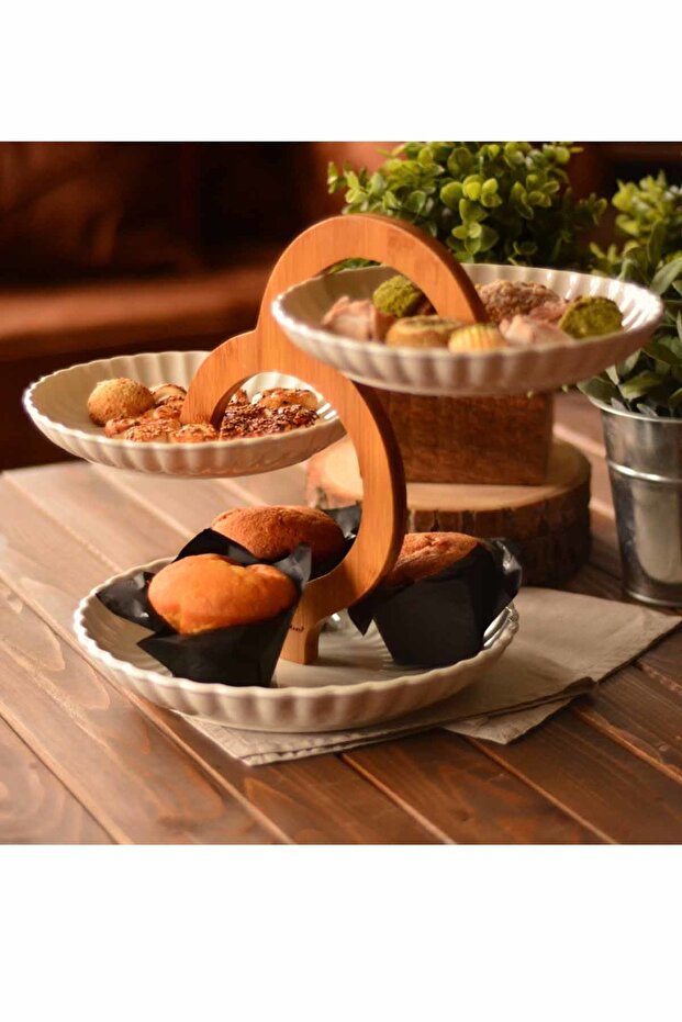 Carol 3-Tier Cookie Holder, Cake Presentation and Turkish Delight Container