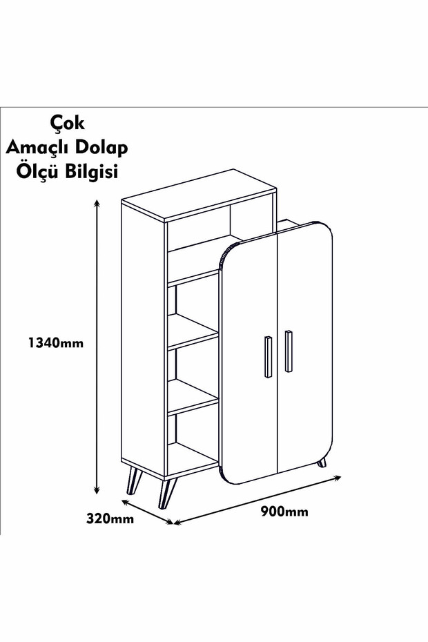 Form Kitaplık - Çok Amaçlı Dolap - 4