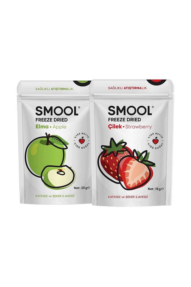 Freeze Dried 2'li Set Çilek - Elma (DONDURULARAK KURUTULMUŞ) - Freeze Dry Set Of 2 - 1