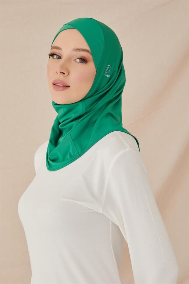 Çapraz Hijab Bone-yeşil - 3
