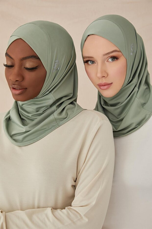 Çapraz Hijab Bone-mint - 4