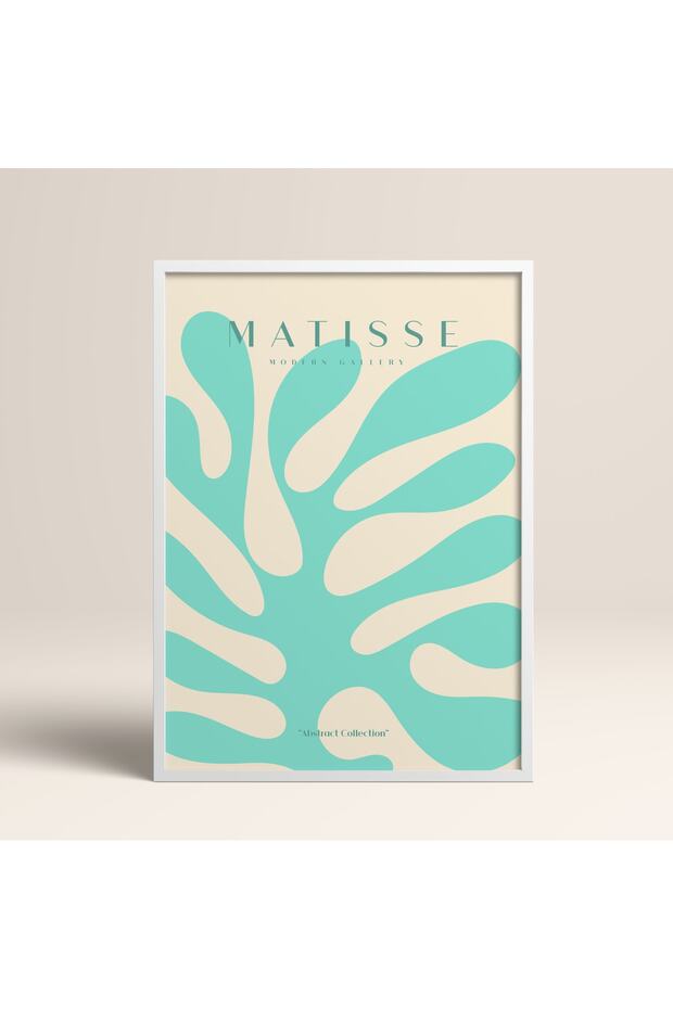 Abstract Colorful Patterns with White Laminated Frame Matisse Gallery Modern Art Painting