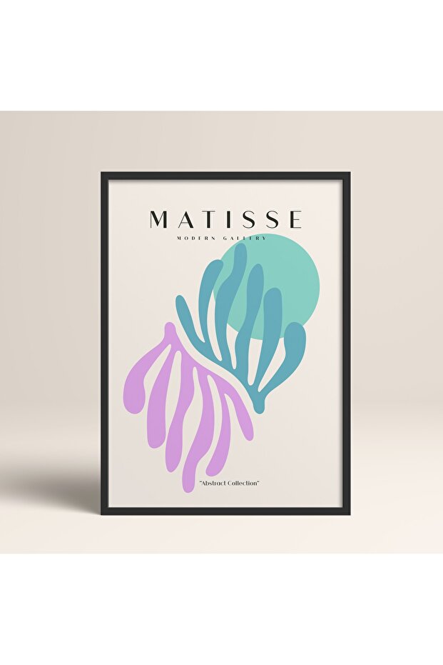 Abstract Colorful Patterns with Black Laminated Frame Matisse Gallery Modern Art Painting