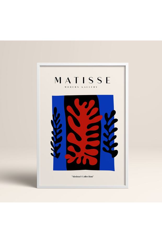 Abstract Colorful Patterns with White Laminated Frame Matisse Gallery Modern Art Painting