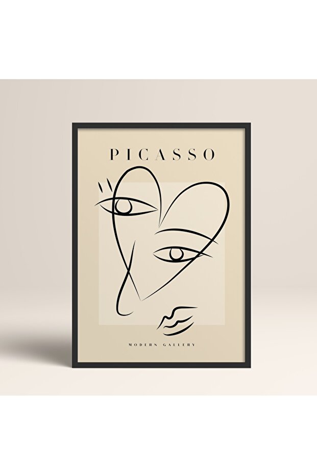 Çerçeveli Picasso Modern Gallery Soyut Artwork Collection Tablo - 1