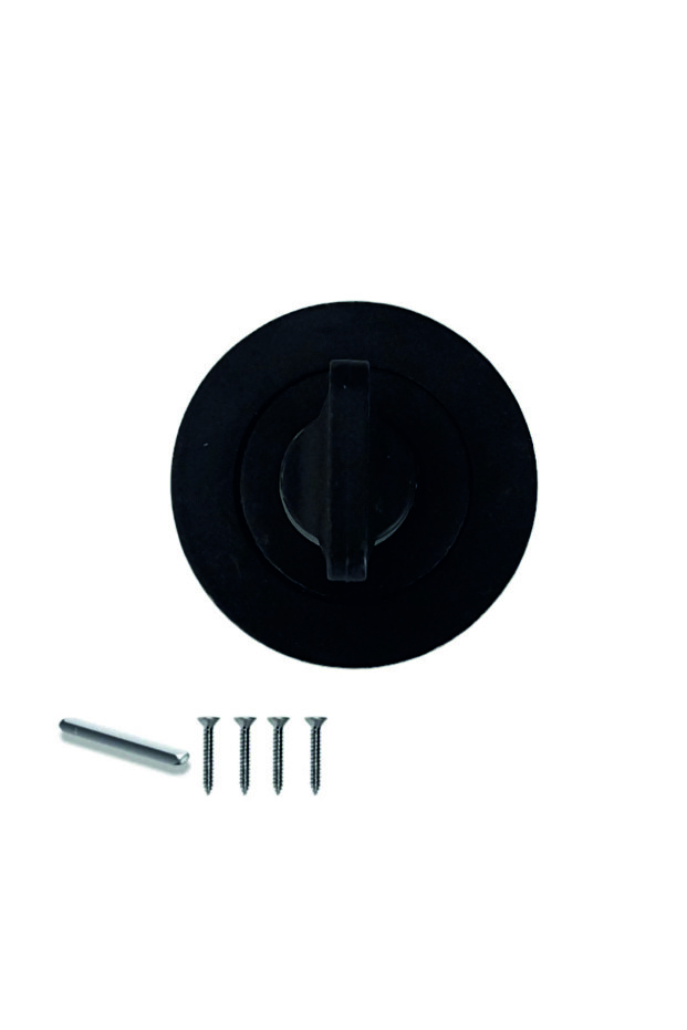 Steel Door Hidden Safety Clamp Latch - Matte Black