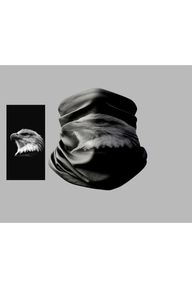 Black and White Designed Biker Multi-Purpose Outdoor Neck Collar Unisex Bandana