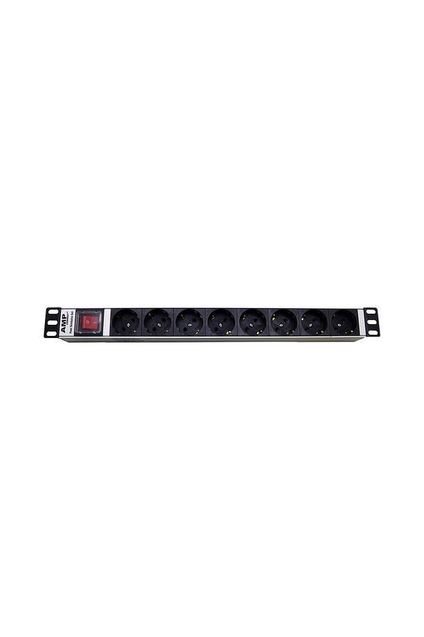 Ampconnect 19''1u 8 Yol Alman Tip On/off Işıklı Anahtarlı Alü. Pdu - 3
