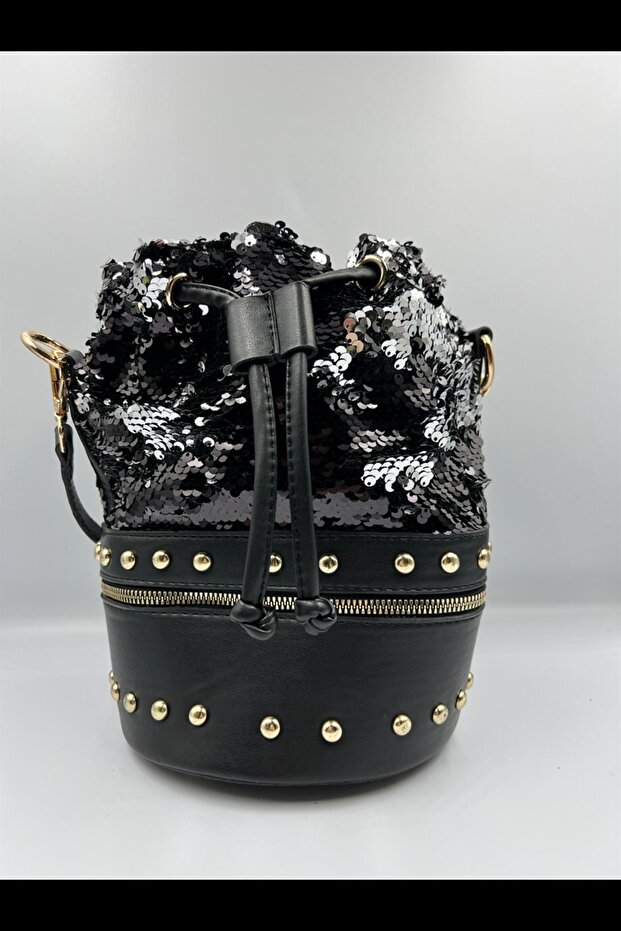 Deri Zımbalı Pullu Çanta - 3