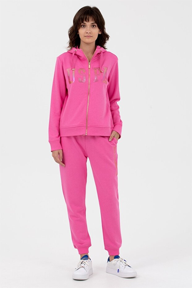 Women's Elastic Waist Sweatpants Fuchsia