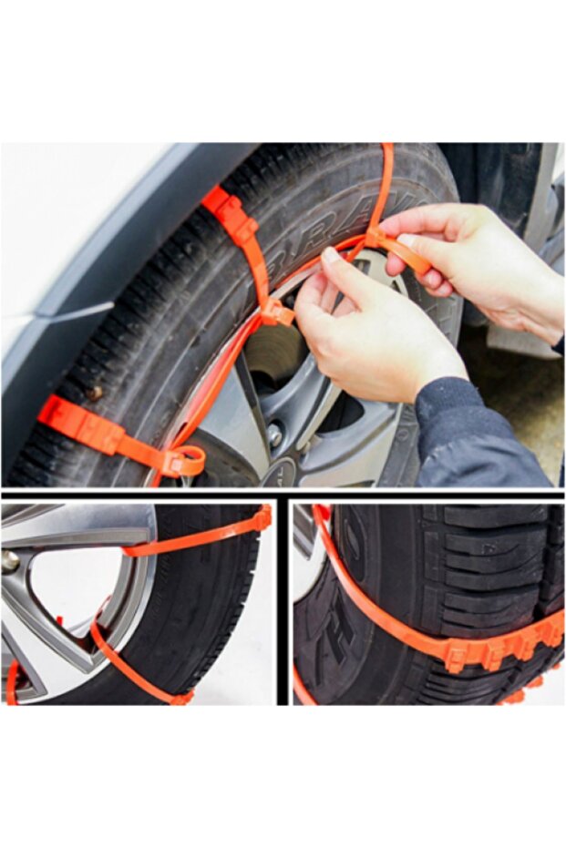 Yeni Nesil Pratik Plastik Lastik Kar Zinciri Kolay Tak Çıkar 8 Adet - 2