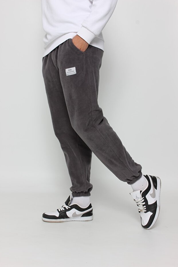 Erkek Oversize Polar Eşofman Alt - 2
