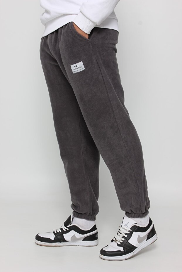 Erkek Oversize Polar Eşofman Alt - 4
