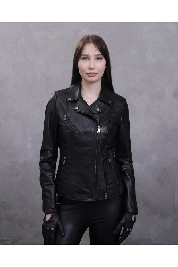 Women's Genuine Leather Sports Coat