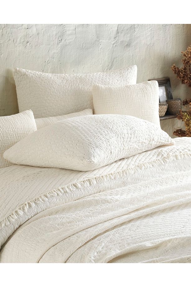 Bej Jakarlı Naturel 4 Katlı Multi Muslin %100 Pamuk Tek Kişillik Yatak Örtüsü 160x240cm - 5