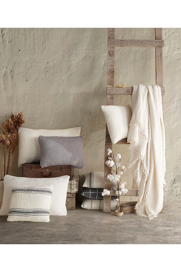 Bej Jakarlı Naturel 4 Katlı Multi Muslin %100 Pamuk Tek Kişillik Yatak Örtüsü 160x240cm - 7