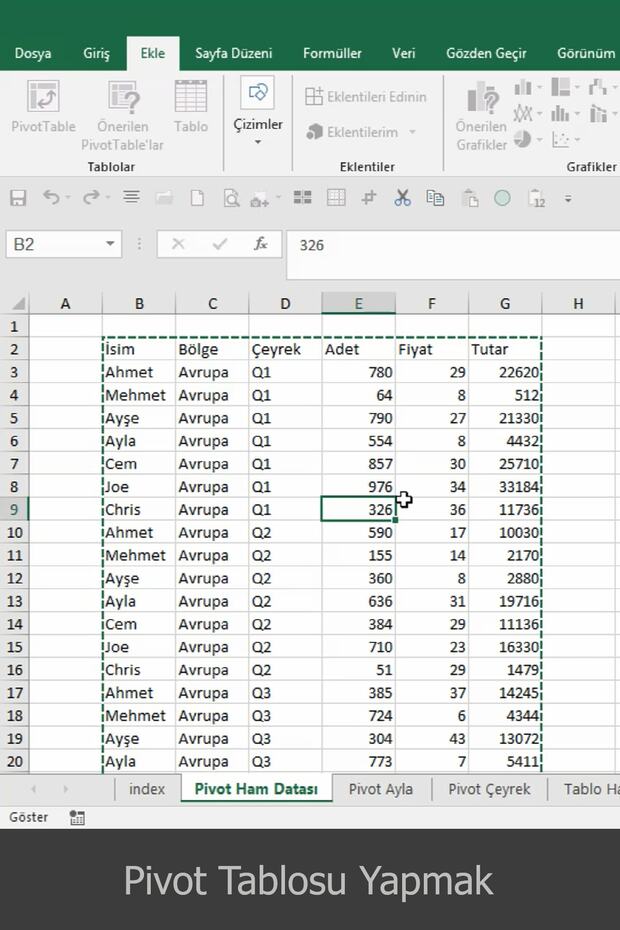Microsoft Excel Video Ders Eğitim Seti - 3