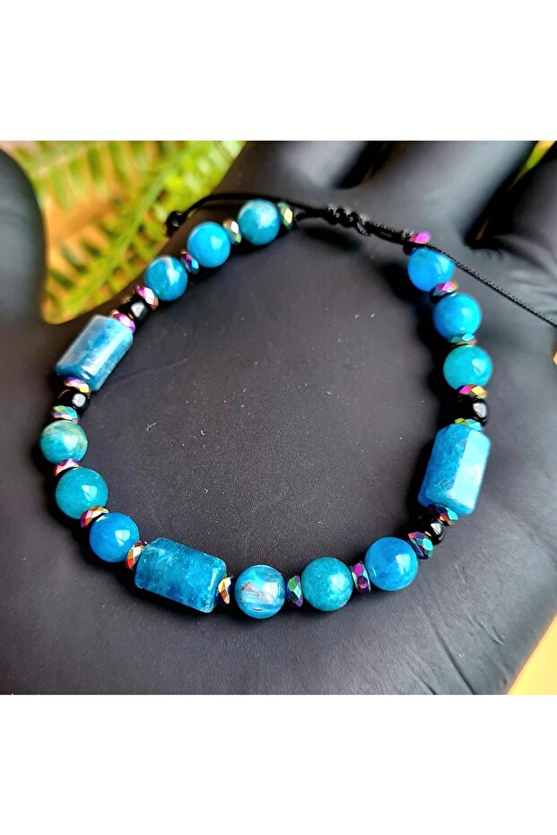 Apatite Royal Class Natural Stone Bracelet (HANDMADE DESIGN PRODUCTS)