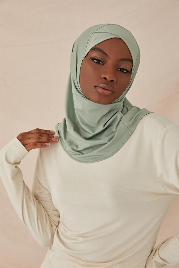 Çapraz Hijab Bone-mint - 1