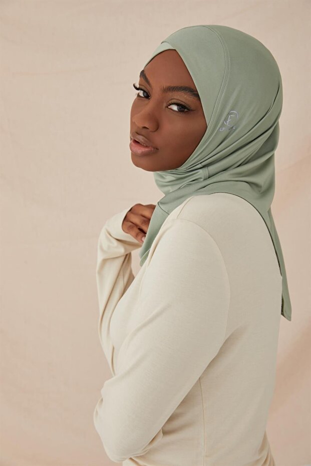 Çapraz Hijab Bone-mint - 3