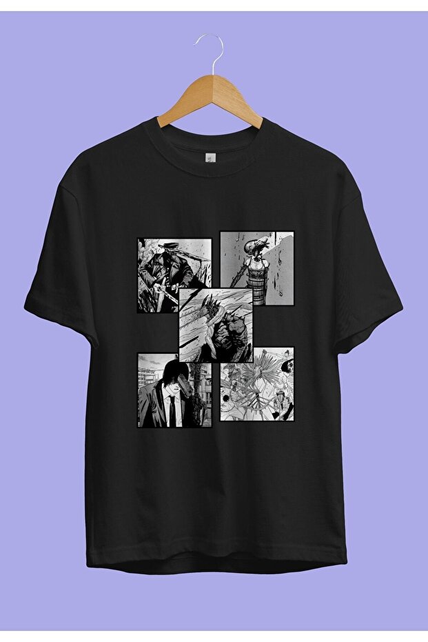 Loose Fit Unisex Chainsaw Man Deviller Custom Design Anime T-Shirt