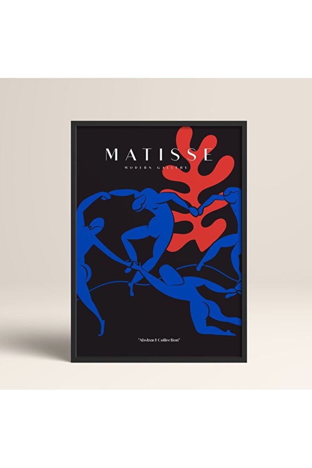 Abstract Colorful Patterns with Black Laminated Frame Matisse Gallery Modern Art Painting