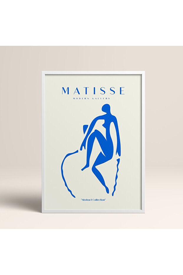 Abstract Colorful Patterns with White Laminated Frame Matisse Gallery Modern Art Painting