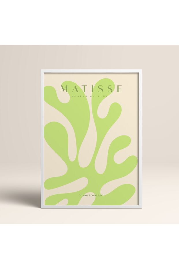 Abstract Colorful Patterns with White Laminated Frame Matisse Gallery Modern Art Painting