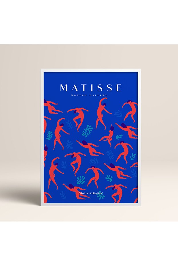 Abstract Colorful Patterns with White Laminated Frame Matisse Gallery Modern Art Painting