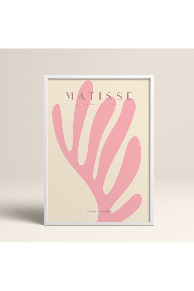 Abstract Colorful Patterns with White Laminated Frame Matisse Gallery Modern Art Painting