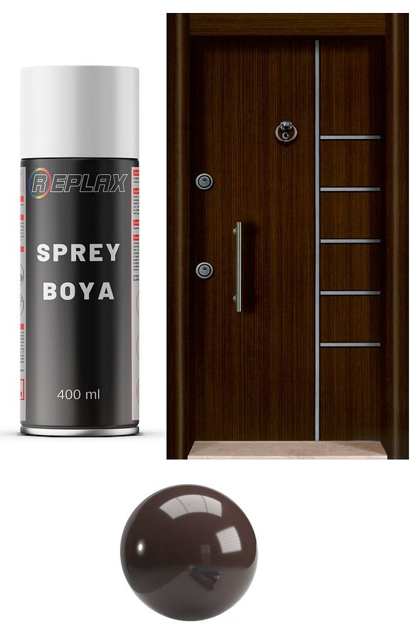 Kahverengi Çelik Kapı Sprey Boyası 400 Ml. - 1