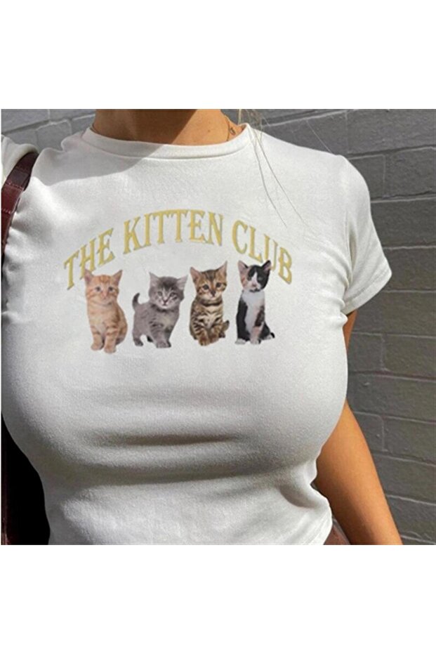 محصول أبيض مطبوع من The Kitten Club