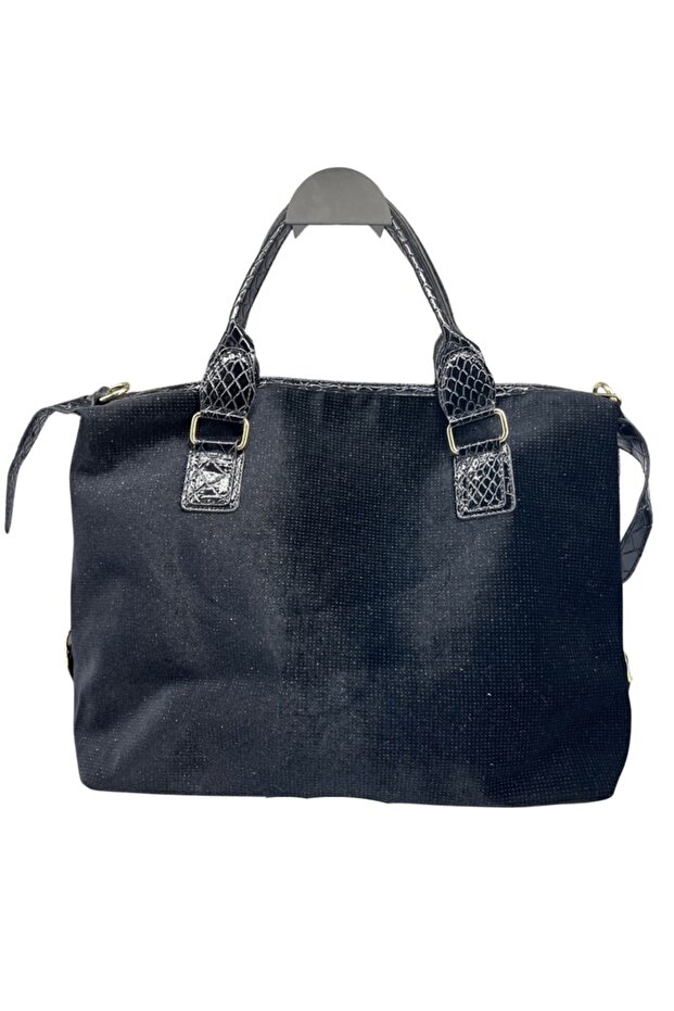 Süet Simli Çanta - 2