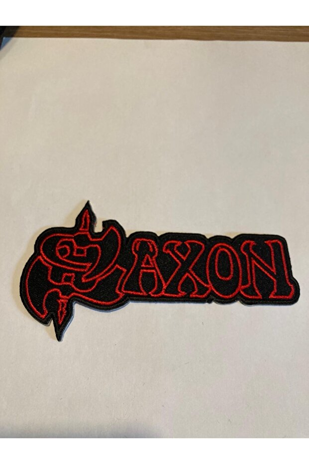 رقعة شعار Saxon Red، رقعة جينز، رقعة جينز