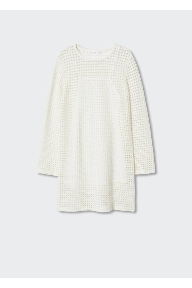 Ajur Örgü Pamuklu Elbise - 3