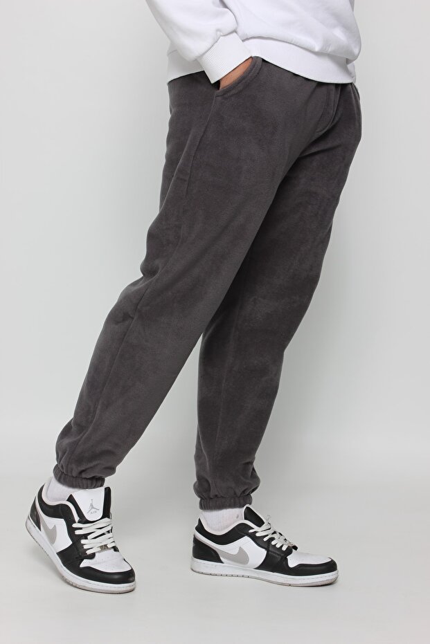 Erkek Oversize Polar Eşofman Alt - 5
