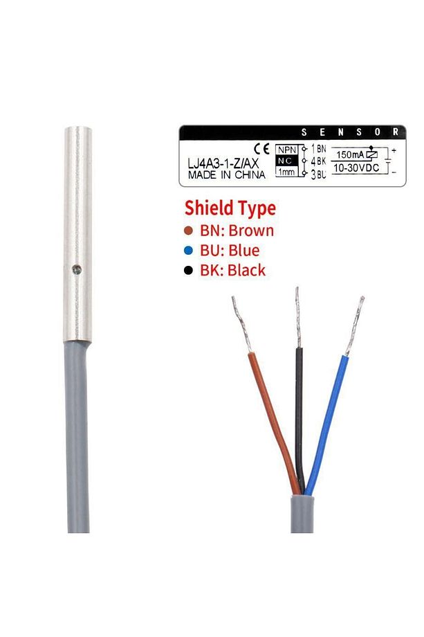 Lj4a3-1-z/ax 6-36v 1mm Npn Nc Endüktif Mesafe Sensörü - 3