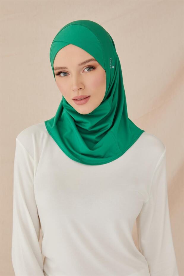Çapraz Hijab Bone-yeşil - 1