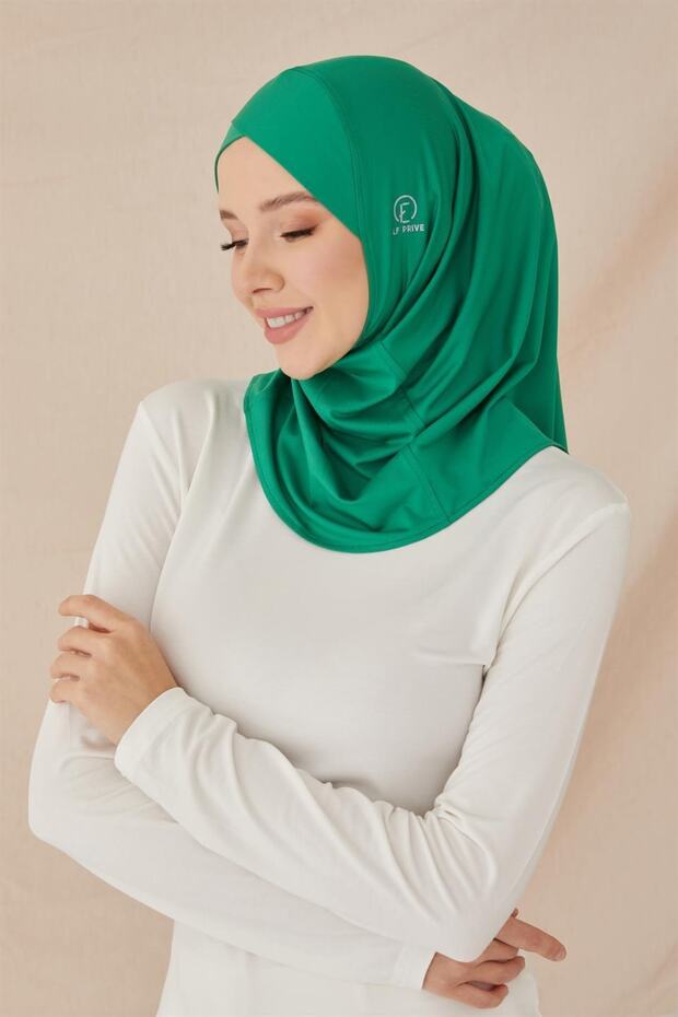Çapraz Hijab Bone-yeşil - 2