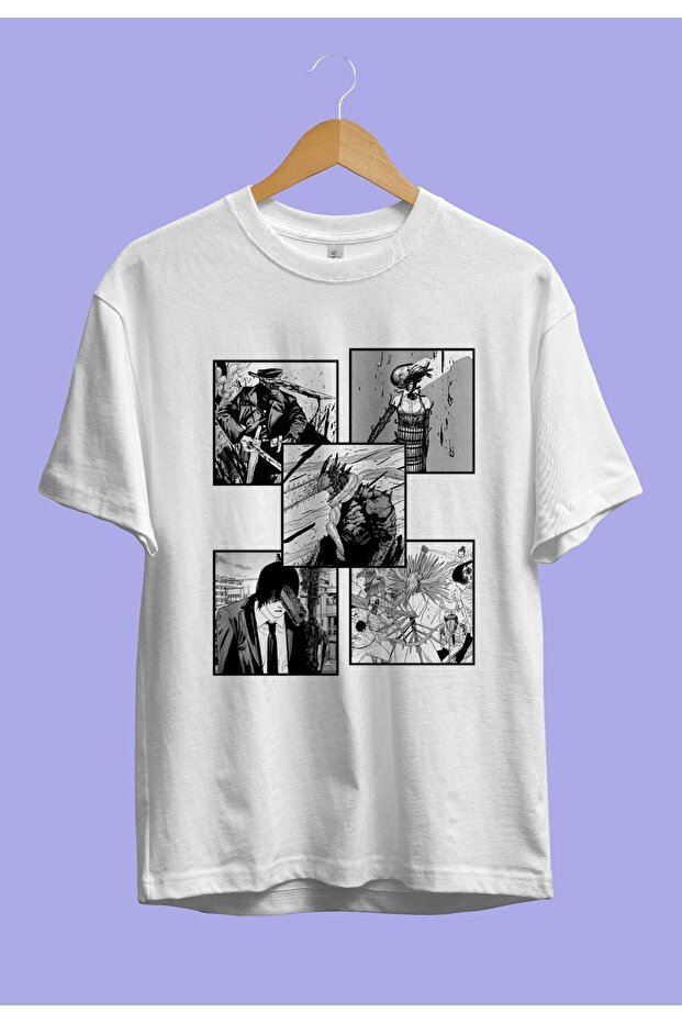 Loose Fit Chainsaw Man Deviller Custom Design Anime T-Shirt