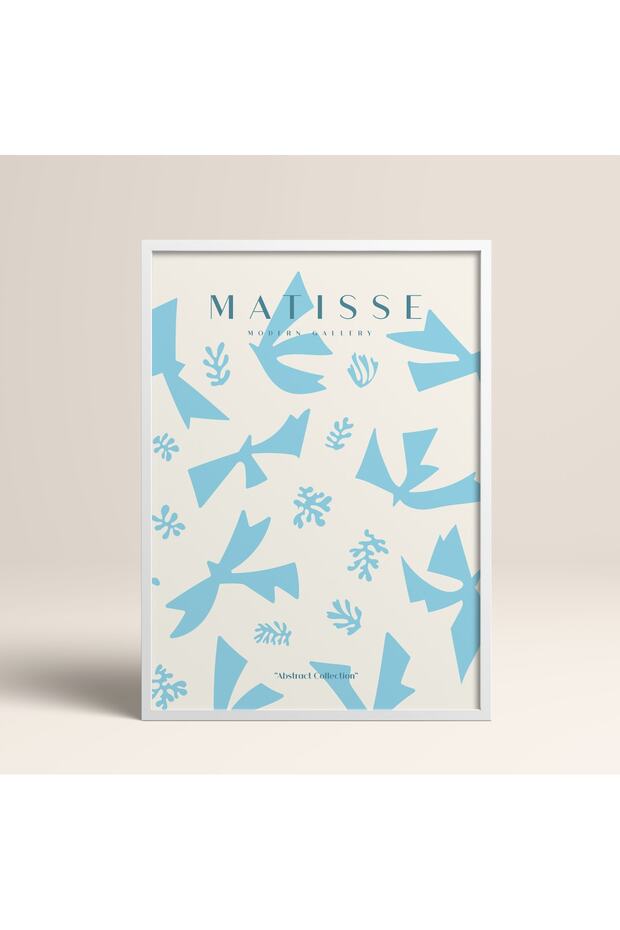 Abstract Colorful Patterns with White Laminated Frame Matisse Gallery Modern Art Painting