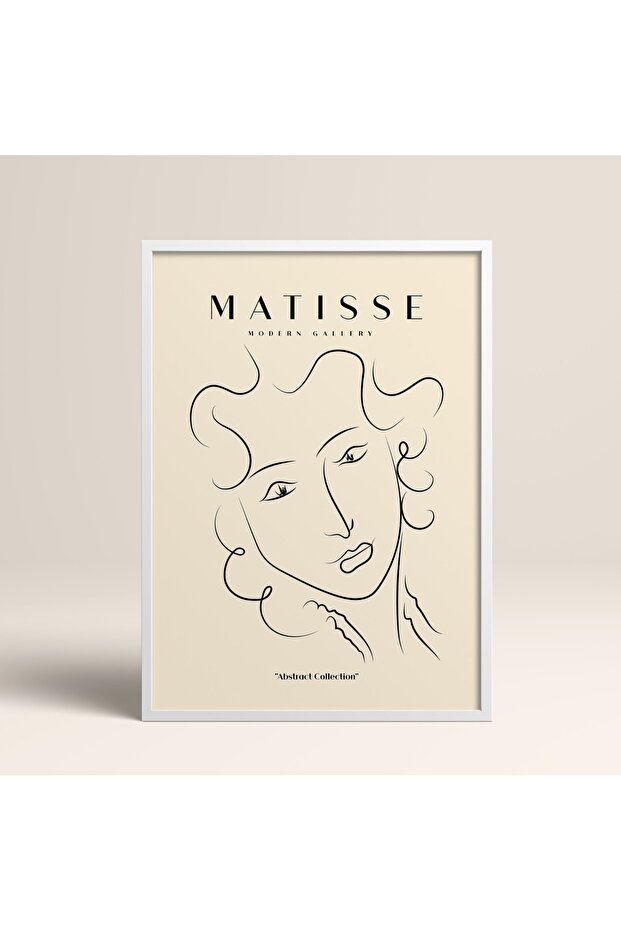 Abstract Colorful Patterns with White Laminated Frame Matisse Gallery Modern Art Painting