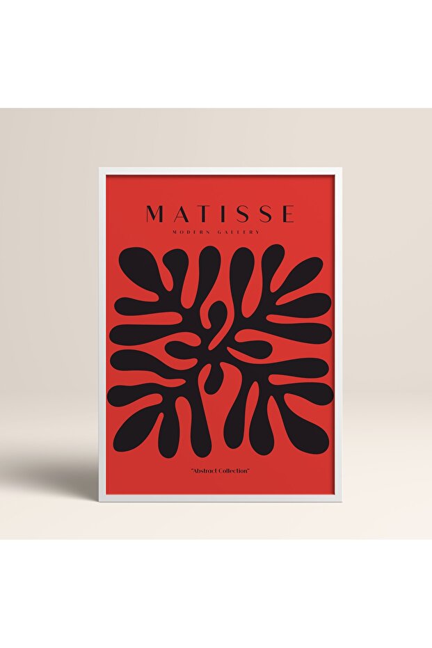 Abstract Colorful Patterns with White Laminated Frame Matisse Gallery Modern Art Painting