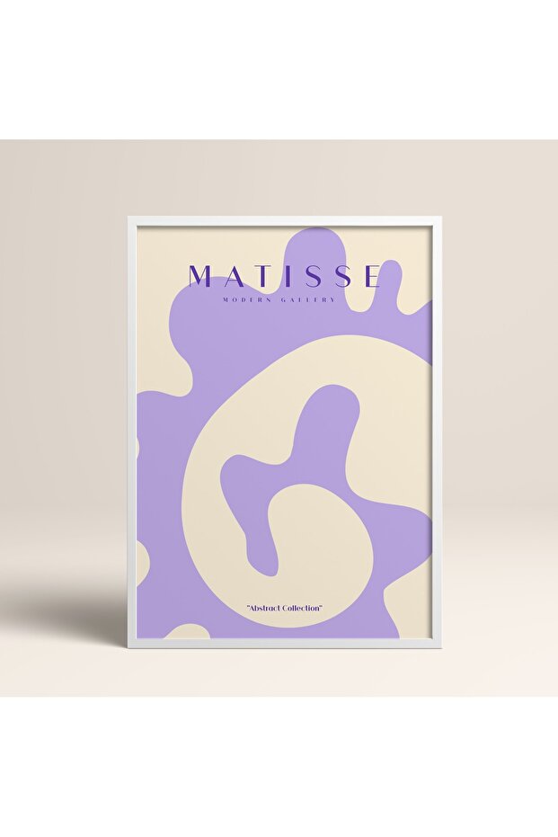 Abstract Colorful Patterns with White Laminated Frame Matisse Gallery Modern Art Painting